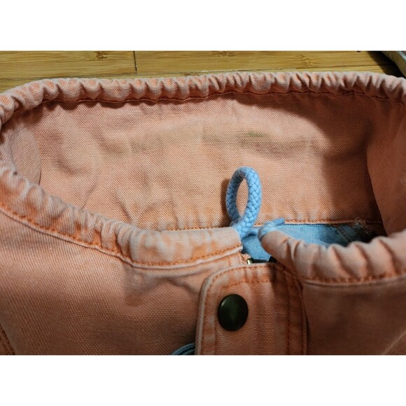 VTG 80s EDDIE BAUER Barn Coat Utility Field Lined Insulated Orange Jacket Mens L - Picture 6 of 11